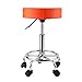 Produktbild COZIME Rollhocker Arbeitshocker Drehhocker Hocker Kosmetikhocker Praxishocker - 360° drehbar 10 cm Polsterfläche Farbauswahl (Orange)