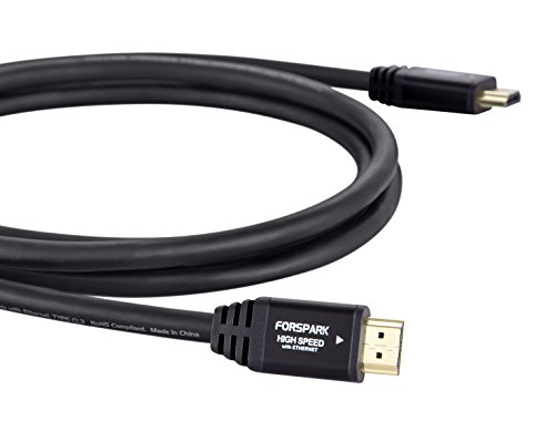 HDMI-Kabel, 1.8m(6feet), von FORSPARK – HDMI 2.0 (4K) – 18Gbps, 28AWG,– Für 4K/HDTV‘s, Xbox 360, Xbox One, PS3, PS4, Apple TV, TV-Empfänger, Computer, Blu Ray, Roku-kompatibel - 6