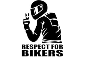 Rispetta La Decalcomania Dell'Auto Dei Motociclisti,MoreChioce Adesivi Per Auto Decalcomanie Vinile Impermeabile Adesivi 3d Divertenti Adesivi Per Moto Riflettenti Adesivi Per Auto Decorazione,Nero