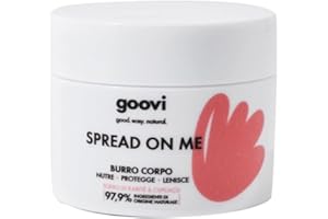 Goovi, Spread On Me Burro Corpo Nutriente e Idratante con Burro di Karitè e Olio di Mandorla per Pelle Secca, Texture Soffice a Rapido Assorbimento, Azione Protettiva e Lenitiva, 150 g