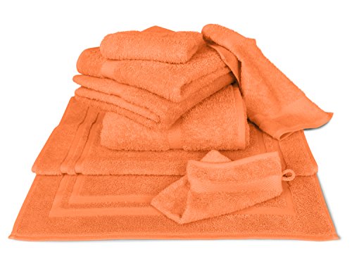 Frottiertücher der Serie Opal – erhältlich in 33 modernen Farben und 7 verschiedenen Größen -Markenqualität von Dyckhoff, Duschtuch [70 x 140 cm], orange - 7