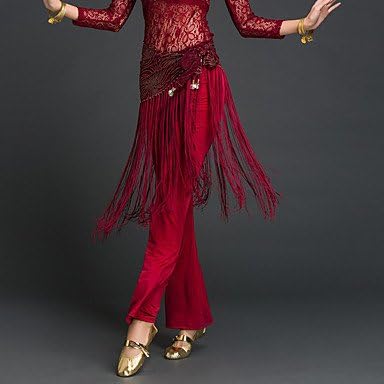 YYWUDAOQUN TT&amp;Dance Dresses Belly Dance Hip Scarves Women's Performance Polyester Tassel Hip Scarf, one size
