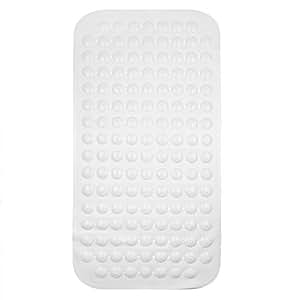 WRISIN Rutschfeste Badewannenmatte – 100% Naturkautschuk, Mit Saugnäpfen, 40,6x71,1 Cm, Blau