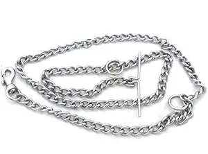 Pet Fab Durable Dog Leash Chain with Diamond Cut Grinded and Alloy Hook 5 Feet Long for Medium and Large Breed Dogs(Silver)