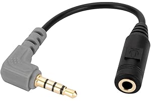 Alphatec Replacement SC4 Microphone Cable, 3.5mm TRS to TRRS Adapter Connect smartphones, tablets with Rode VideoMic Go, VideoMicro & BOYA Mic Lavalier microphone