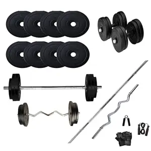 HASHTAG FITNESS 20 kg PVC Home Gym Exercise Set & Gym kit for Home Gym equipments