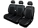 Produktbild TRANSIT Sitzbezüge nach Maß Autoplanen perfekte Passform Schonbezüge Sitzschoner Velour + Strickpolster ®Auto-schmuck (PREMIUM Custom 2+1 schwarz)