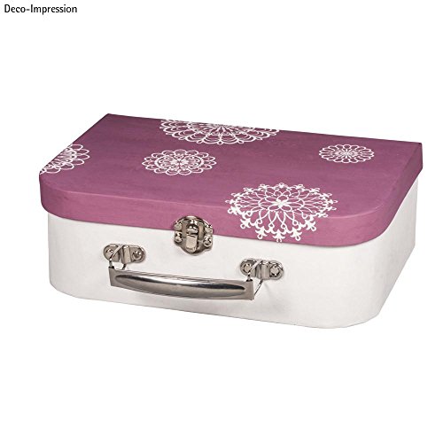 RAYHER 67206000 Pappmaché Koffer, 24x16x8cm, mit Metall-Griff, Pappmaché, Natur, 24 x 16 x 8 cm - 2