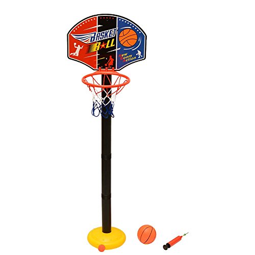 Set de Jouets de Basket-ball Portable Panier de Basket avec Support Ballon