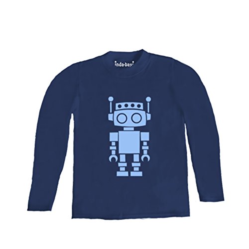 Inda-Bayi Baby-Toddler-Kids Heavy Cotton Long Sleeve T Shirt - robot