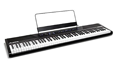 Alesis Recital Piano Numérique avec 88 Touches Authentiques avec Haut-Parleurs 20W Intégrés