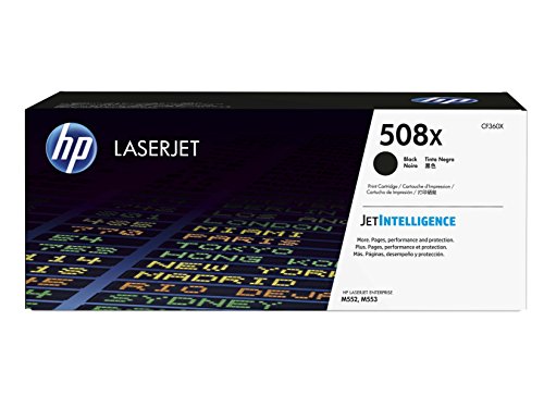 HP 508X (CF360X) Schwarz Original Toner mit hoher Reichweite für HP Color Laserjet Enterprise M552dn, M553, M577