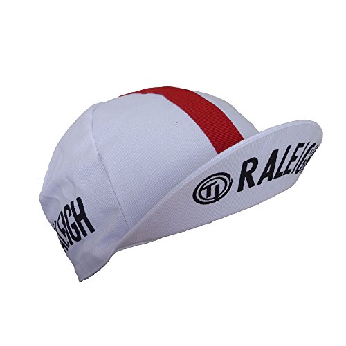 Ciclismo Retro Vintage fixie TI Raleigh gorra del equipo blanco y rojo