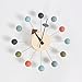 Produktbild MCC Nelson Ball Clock Multi-Color Holzkugeln aus Aluminium-Quarz-Halter Telechron Atomic Kugelwand Süßigkeiten Uhr , color ball