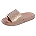 Produktbild Yvelands Damen Slipper Hausschuhe Flache Dias der Frauen Sandalen Diamante Sparkly Sliders Bunte Diamanthausschuhe Strandschuhe (CN-41,Gold)