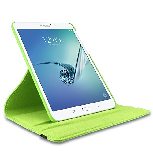 Infiland Samsung Galaxy Tab S2 9.7 Hülle Case – PU Ledertasche lederhülle 360° Drehbarer Stand Smart Cover Case Schutzhülle Tasche Etui für Samsung Galaxy Tab S2 T810N / T815N 24,6 cm (9,7 Zoll) Tablet-PC(mit Auto Schlaf / Wach Funktion)(Grün) - 4