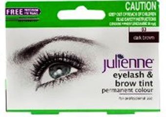 Julienne Eyelash and Eyebrow Permanent Dark Brown 03 Colour Tint 15ml