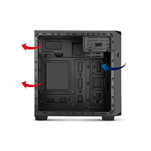 NOX Coolbay MX2 Mini-Tower Negro - Caja de ordenador  Mini-Tower  PC  1x 120 mm  Metal  De pl  stico  Micro-ATX  MicroSD  TransFlash   SD 