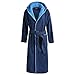 Produktbild Egeria Cairo 2 Bathrobe Saunarobe with Hood for Women & Men by Eliwareexclusive with New Sizes | Dark Blue/Atlantic Blue | Size XXL