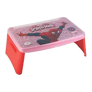 Joyo Marvel Spiderman Printed Cartoon Portable Desk | Foldable Study & Laptop Desk with Storage Compartment for Art & Craft Activity, Drawing, Bed & Breakfast Table, Home Study Table
