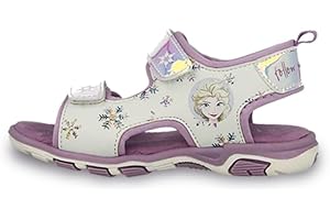 Kids2Go Frozen Trekking-Sandale für Mädchen in Rosa mit Klettverschluss und holographischen Deko-Elementen | in Größen 26-33