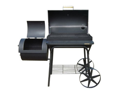 PROFI XXL 90kg-Smoker BBQ GRILLWAGEN Holzkohle Grill Grillkamin 3,5 mm Stahl PROFI-QUALITÄT - 2