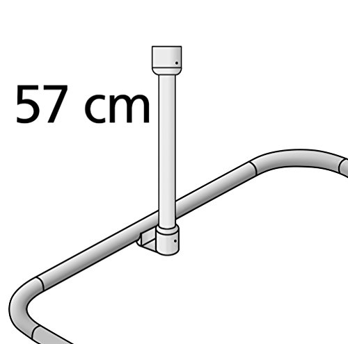 WENKO 19212100 Deckenstütze für Teleskop-Duschstange, Aluminium, Chrom - 2