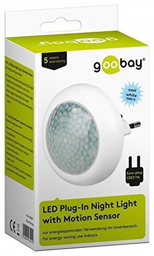 Goobay 96501 A++ LED-Nachtlicht mit Bewegungsmelder, Plastik, weiß, 0.7 x 0.8 x 0.5 cm - 2
