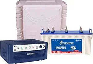Microtek EB1700 + Luminous Eco Watt 700 + Apple Trolley Tubular Inverter Battery (140 AH)