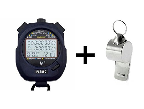 Cuzit Chronomètre pour homme Professional Digital Chronomètre Pc3860 chronographe minuterie Compteur avec métal arbitre sifflets