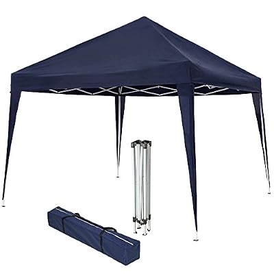 TecTake Tonnelle de jardin tente réception pavillon barnum chapiteau 3x3m pliante pliable - diverses couleurs au choix - (Bleu | No. 401621)