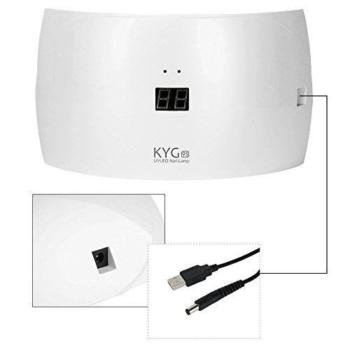 KYG Nagellacktrockner UV-Nagellampe 24W 15 LEDs Lichthärtegerät Infrarot Sensor Lichthärtungsgerät für Shellac, Gelnagellack mit Timer Rosa - 5