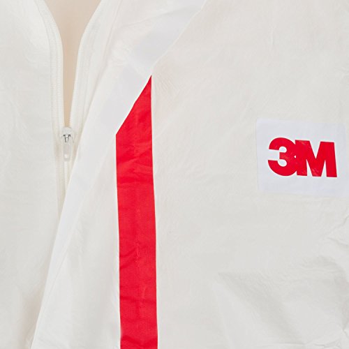 3M 4565M Schutzanzug, Typ 4/5/6, Größe M, Weiß/Rot - 5