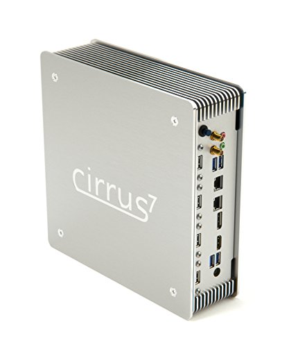 cirrus7 nimbus v2 – lautloser, lüfterloser mini-PC – passiv gekühlt – Intel Celeron G3930T (35W TDP), 2.7GHz – 8GB DDR4 RAM – 120GB SSD – Ubuntu Desktop 16.04 LTS - 5