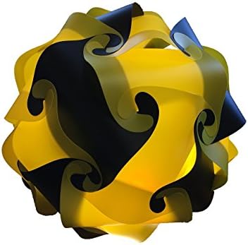 Black Yellow Deco Lamp 45 cm