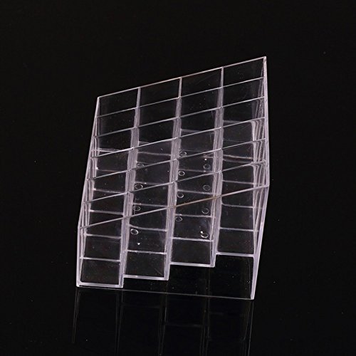 cdet Lippenstift Halter, transparent Kunststoff Trapez 24 Raster Display Ständer Kosmetik Organizer Fall - 9