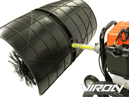 Benzin Kehrmaschine 3 PS Elektrostarter Schneeschieber Motorbesen Schneepflug Schneefräse - 4