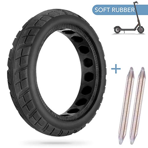 AGPTEK Pneu Plein pour Trottinette Electrique Xiaomi M365 avec 2 Leviers, Durables Anti-Dérapant Roue de Pneu Cellulaire 8,5 Pouces Pneu Doux de Remplacement Solide 8 1/2X2 pour Roue Avant/Arrière