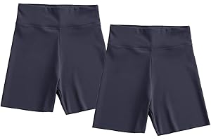 Smilore Girls Shorts Stretchy Cycling Shorts Kids School Gymnastics Dance Shorts Breathable and Safety Dress Short for 3-11 Years