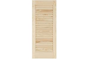 KB TOOLS Louvre Door – Pine Wood – Vented Open – Ready to Paint Internal Louvre Cupboard Doors – Slatted Wardrobe Doors – Various Sizes (720mm (28.4") Height, 294mm (11.6") Width)