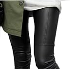 V-SOL Polainas Pantalones Para Mujer Señora De Cuero Imitación De Primavera Otoño Talla M Negro