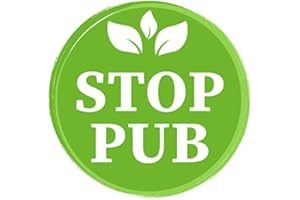 BHGYTEC signaletique-france AUTOCOLLANT STOP PUB PLASTIFIÉ 6cm (1 unité)