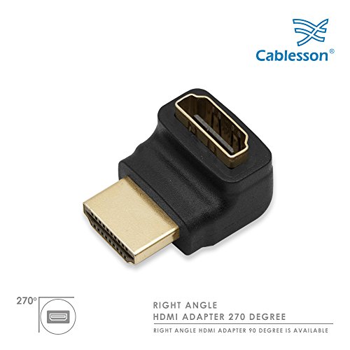 HDMI Winkel 270 Grad – Abgang nach oben, vergoldete Kontakte, Miniausführung - 2