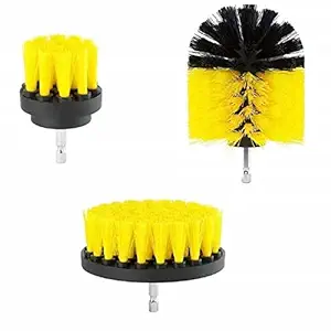 WOTOFY 3 Pcs Drill Brush Electric Washer Cleaning Brush Universal Drill Brush Set for Grouting, Flooring, Bathtub, Shower, Tile, Bathroom and Kitchen Surfaces