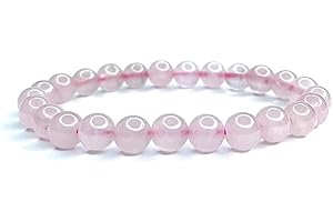 Felicidade Bracelet en Quartz Rose Naturel – Perles 6MM – Bijou Douceur & Sérénité – Bracelet Énergétique pour Bébé ou Enfant – Pierre Semi-Précieuse Authentique, Idée Cadeau Unique & Symbolique