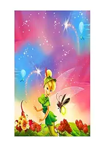 Amazin Homes Girls Digital Printed Fabric Curtain with Butterfly Wings for Kids Window Curtains (Multicolour | 4x5 ft)