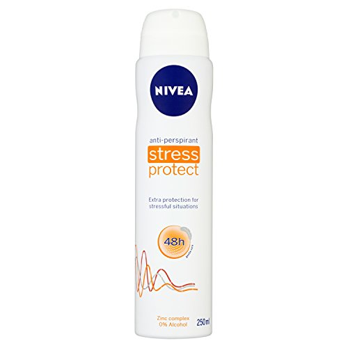Nivea 6 x 250 ml Women's Anti-Perspirant Spray, Stress Protect, 48 Hours Deodorant