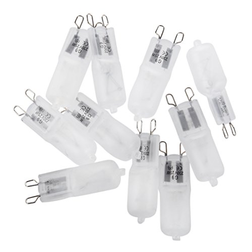 TOOGOO(R) 10X G9 Halogen Licht Leuchte Beleuchtung 25W Warmweiss