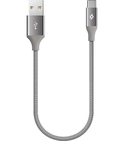 System-S USB Type C Zu USB 2.0 Spiralkabel (30–50 Cm) – Schwarz, Für Daten & Laden, 480 Mbit/s, 2,4 A