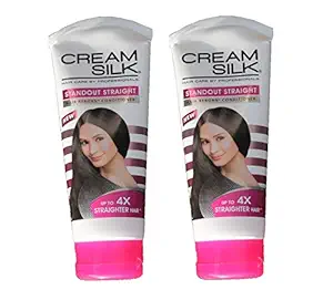 Lot of 2 Cream Silk Conditioner Standout Straight for Straighter Hair Creamsilk 180ml
